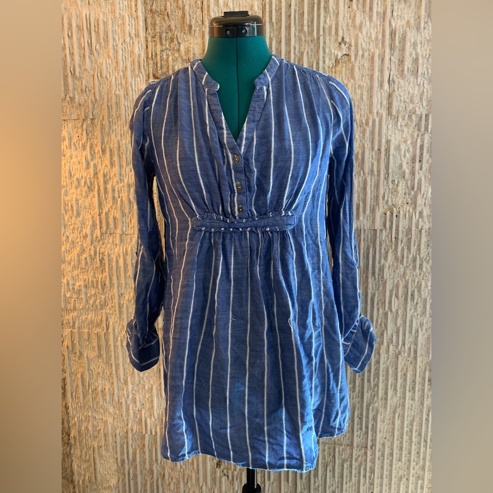 Luxe Essentials Apparel Maternity 3/4 Sleeve Striped Tunic Top